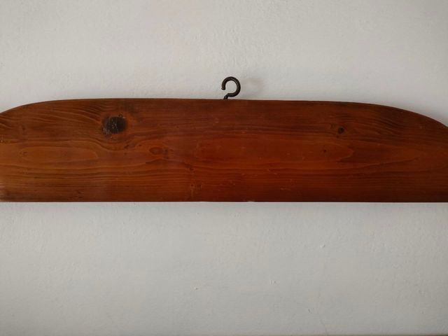 Grande mensola doppia in legno per parete