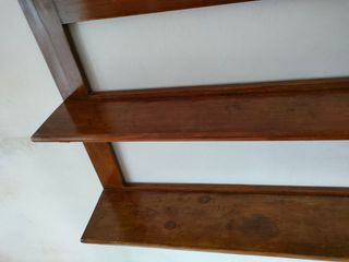 Grande mensola doppia in legno per parete