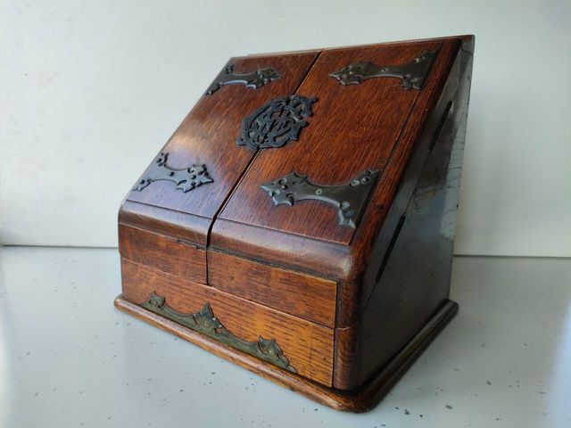 Antico porta documenti/ lettere fine 1800 in legno