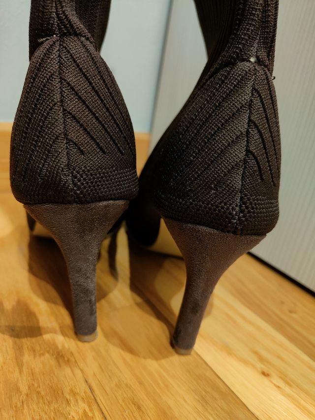 Botín calcetín marrón