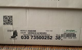 Botines tacon en piel negros 