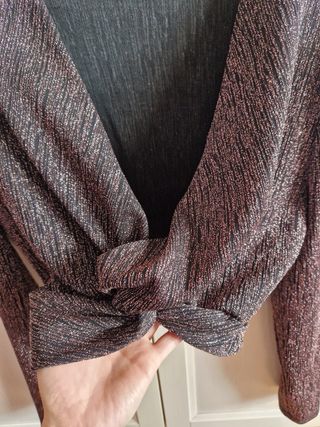 Top maniche lunghe laminato