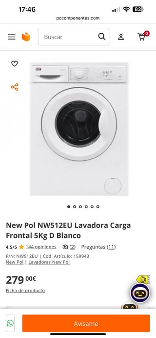 lavadora new pol nw512f1