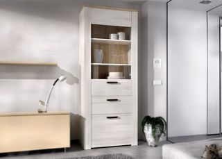 Vitrina Armario Sena 2 Puertas y 1 Cajon