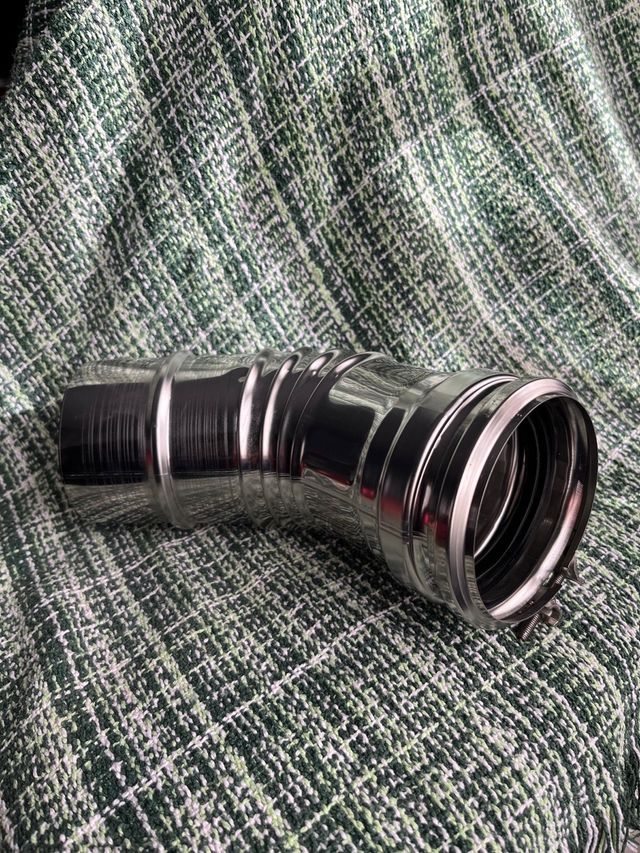 Dos codos 80mm  acero inoxidable