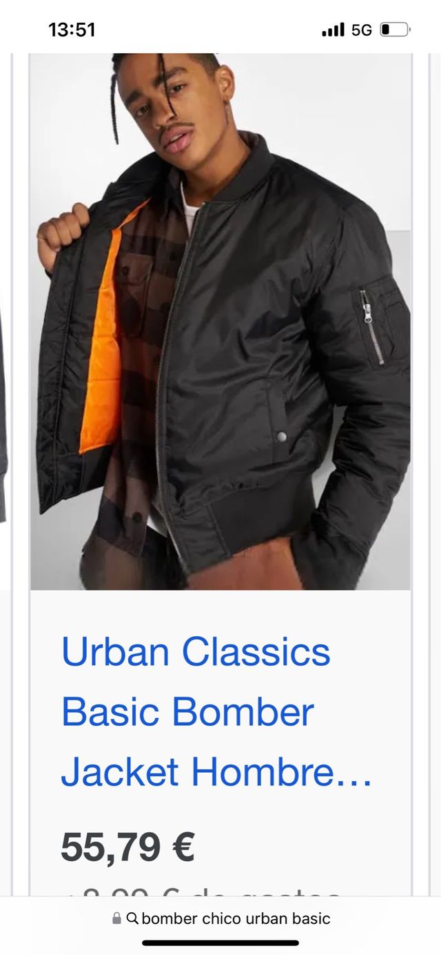 Bomber Urban Classics Nueva con etiqueta