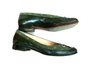 Ballerine vintage Louis Vuitton verdi
