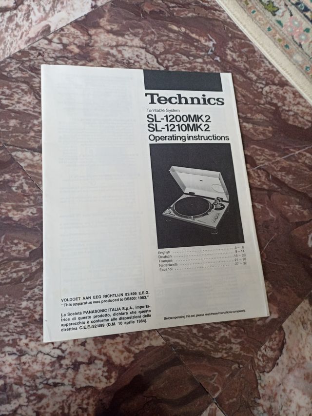 Tocadiscos Technics sl-1200 mk2