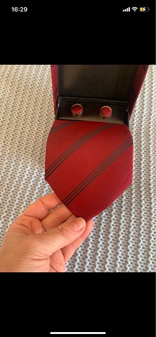 Estuche corbata y gemelos IDEAL REGALO