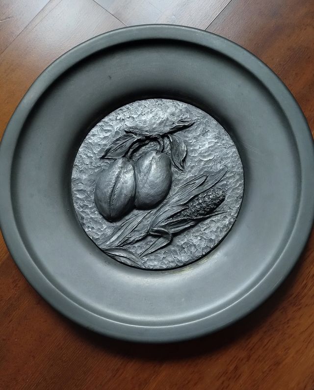 COPPIA DI PIATTI DI PELTRO