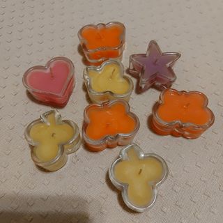 Conj de 8 lindas e pequenas velas multicolor