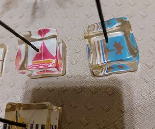 Conj suportes para colocar fotos