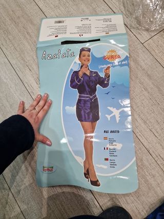 Disfraz mujer azafata avion carnaval