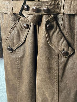 Abrigo Vintage marron piel