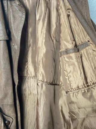 Abrigo Vintage marron piel