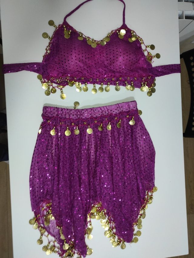 Conjunto corpiño falda baile del vientre