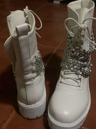 botas blancas talla 40