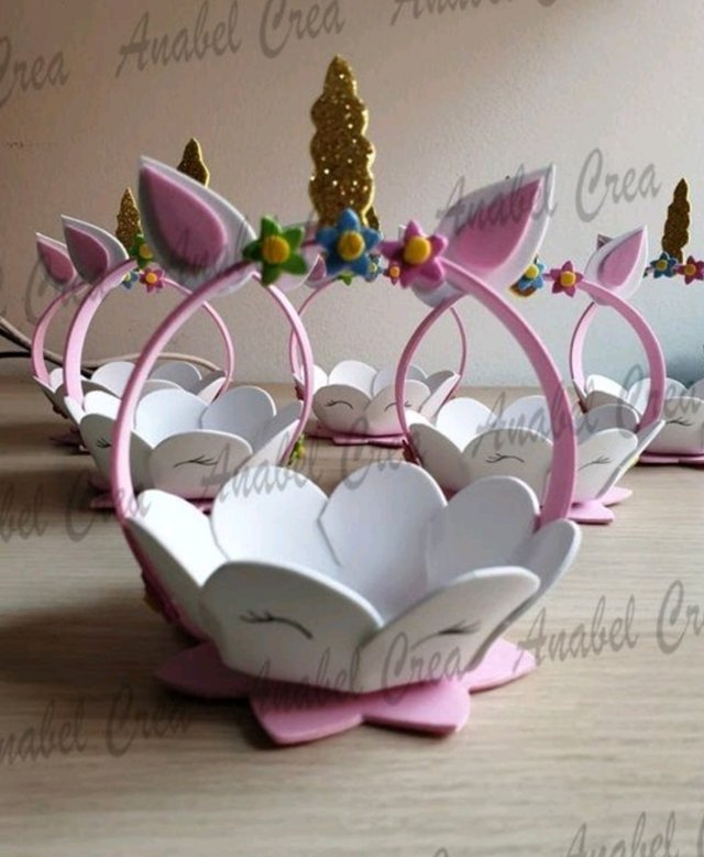 Cestita dulcero de unicornio