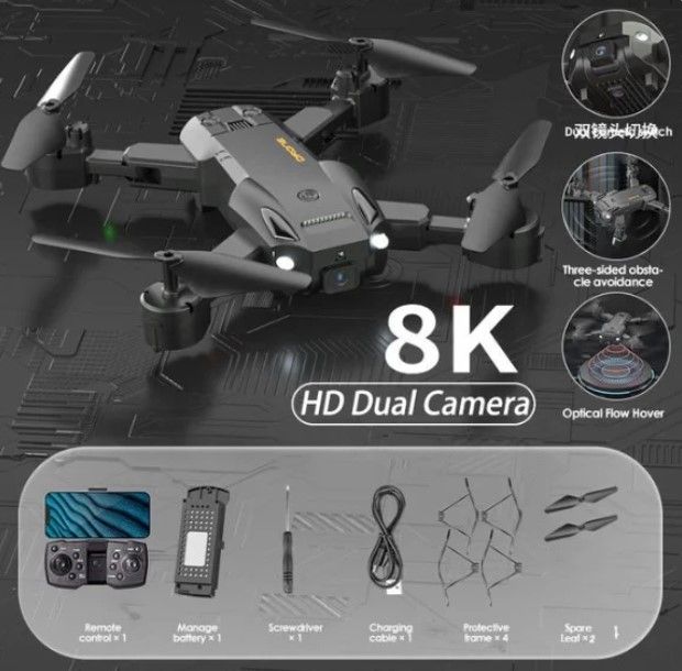 Drone profissional 5G 8K, 3 baterias