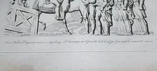 1810 Antiguo grabado Napoleón y la Grand Armee