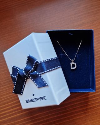 Collana in argento con lettera D