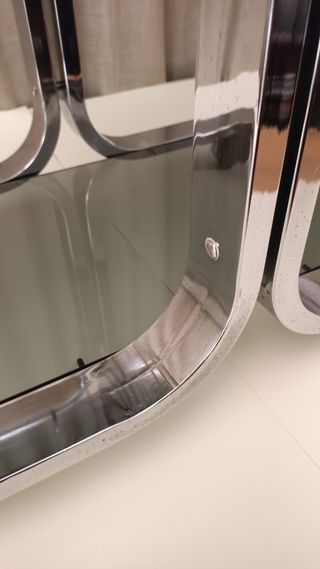 MESA AUXILIAR CROMADA. Diseño DICO España. Años 60