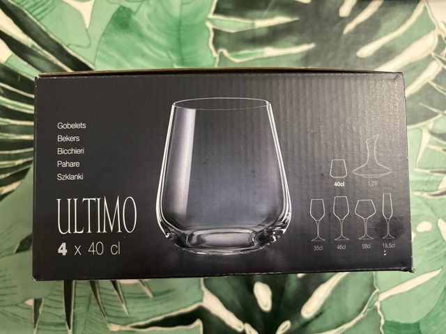 Set di 4 bicchieri nuovi cristallo Bohemia