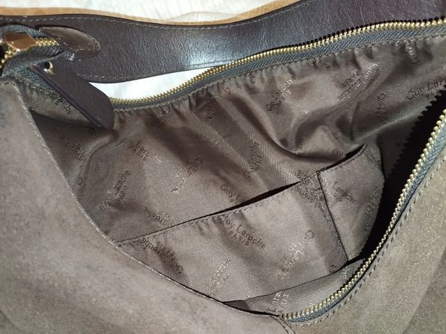 Bolso ante y piel Guy Laroche doble asa