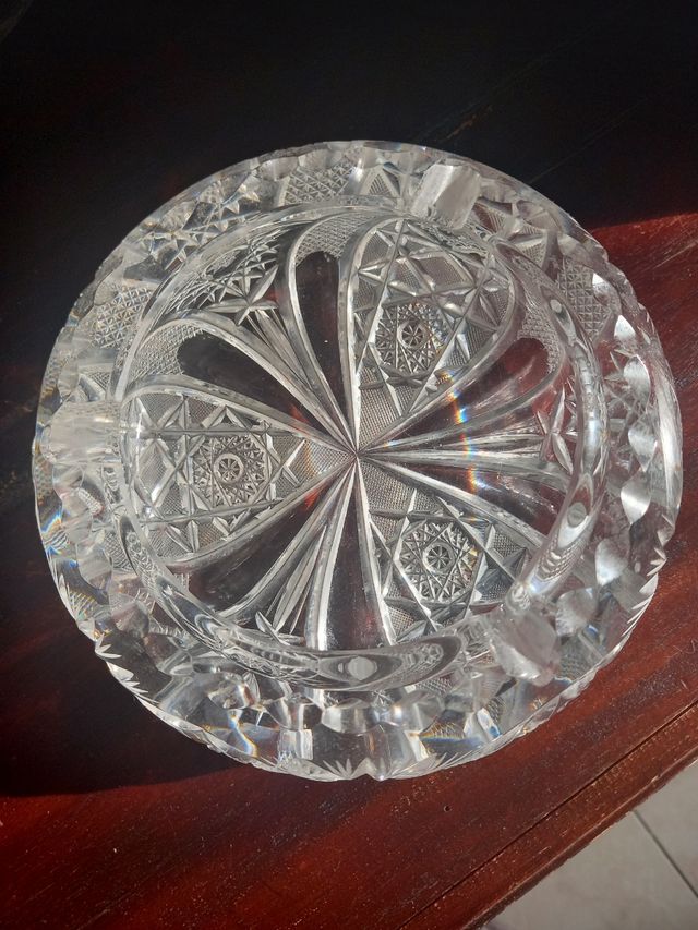 Posacenere in cristallo di Boemia