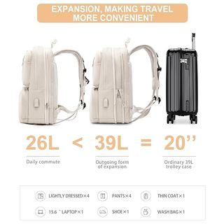 ★ Mochila para Portatil, Mujer Unisex, Expandible