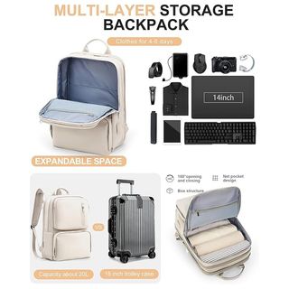 ★ Mochila para Portatil, Mujer Unisex, Expandible