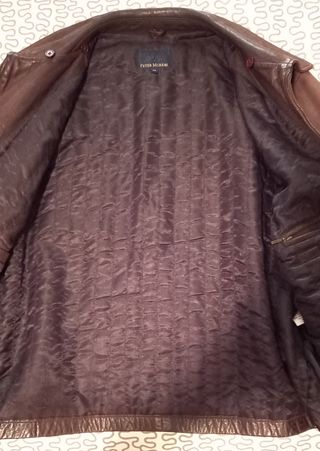 Peter Murray chaquetón de piel.