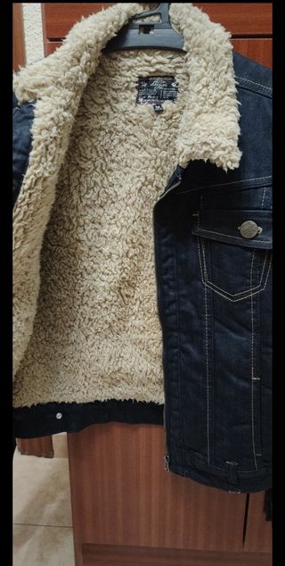 Cazadora vaquera borrego