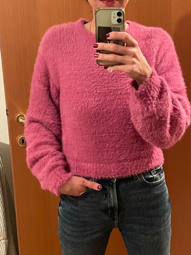 maglioncino MANGO rosa morbido