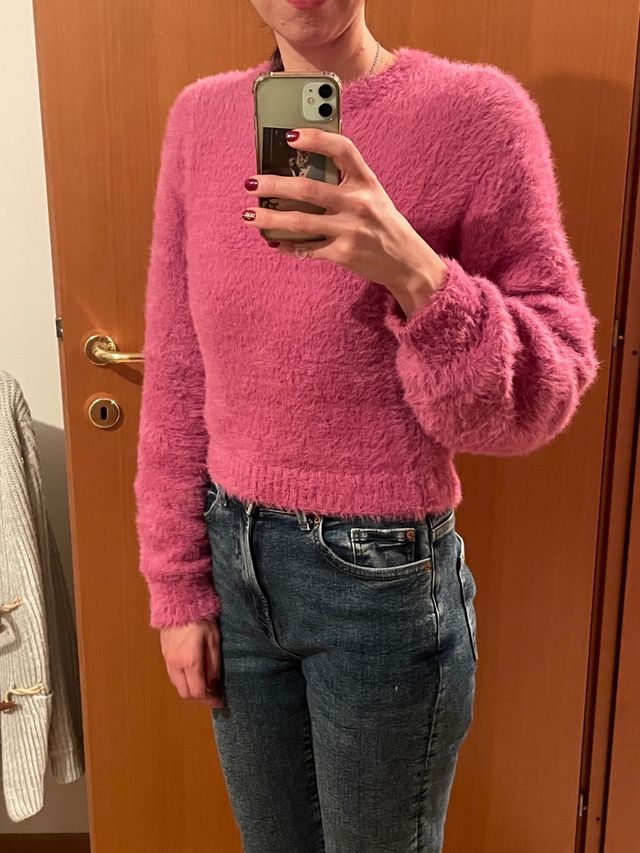 maglioncino MANGO rosa morbido