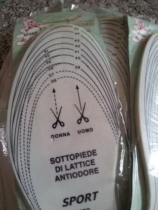 Suolette nuove per scarpe, 25 paia