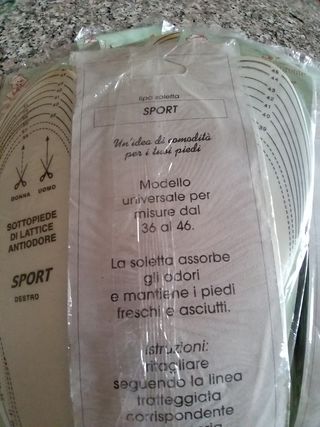 Suolette nuove per scarpe, 25 paia
