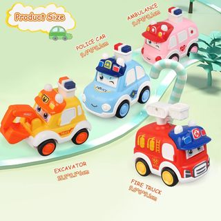 Coches de Juguetes para Niños 2 años, 4 Piezas