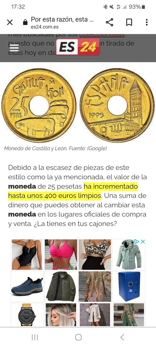 Moneda 25 pesetas 1995