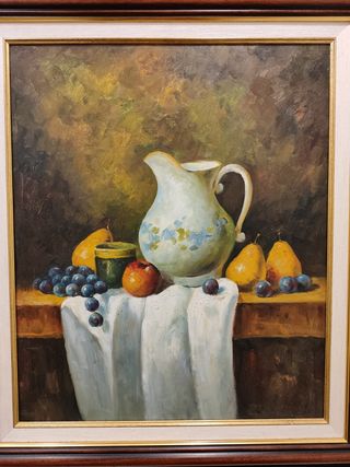 Cuadro bodegón oleo sobre lienzo