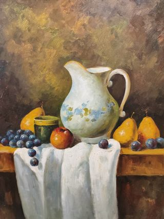 Cuadro bodegón oleo sobre lienzo