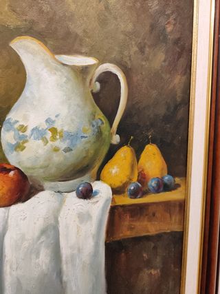 Cuadro bodegón oleo sobre lienzo