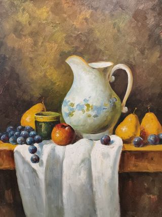 Cuadro bodegón oleo sobre lienzo