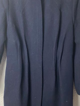 abrigo mujer de paño azul
