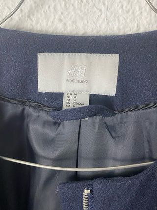 abrigo mujer de paño azul