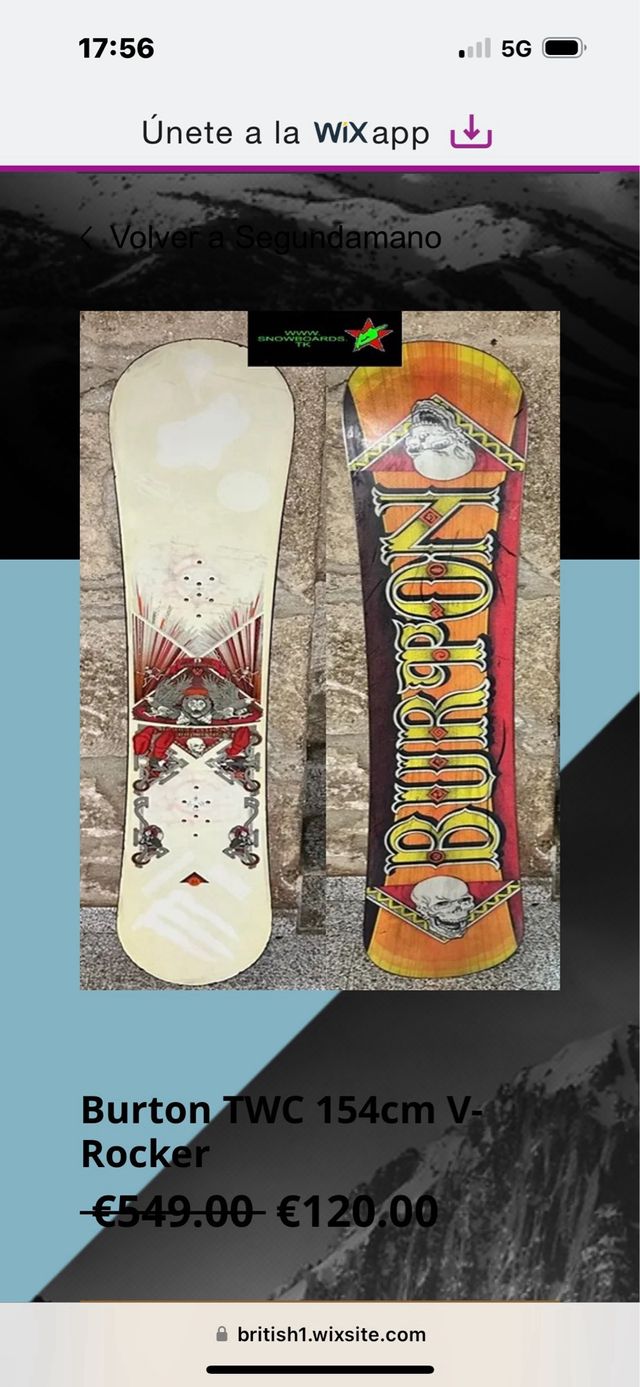 Tabla Snowboard Burton TWC 154cm