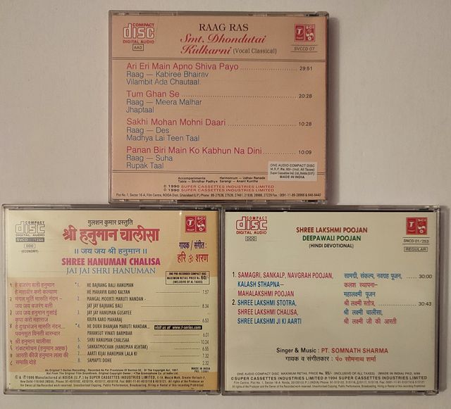 3 CD música tradicional de La India