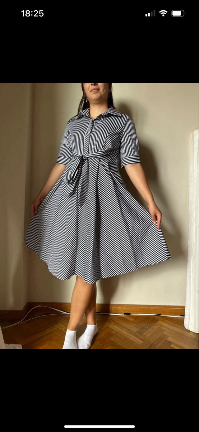 Vestido de rayas bonito