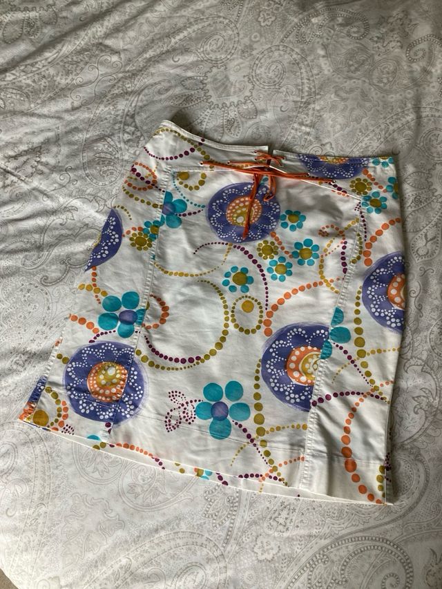 falda estampada algodon