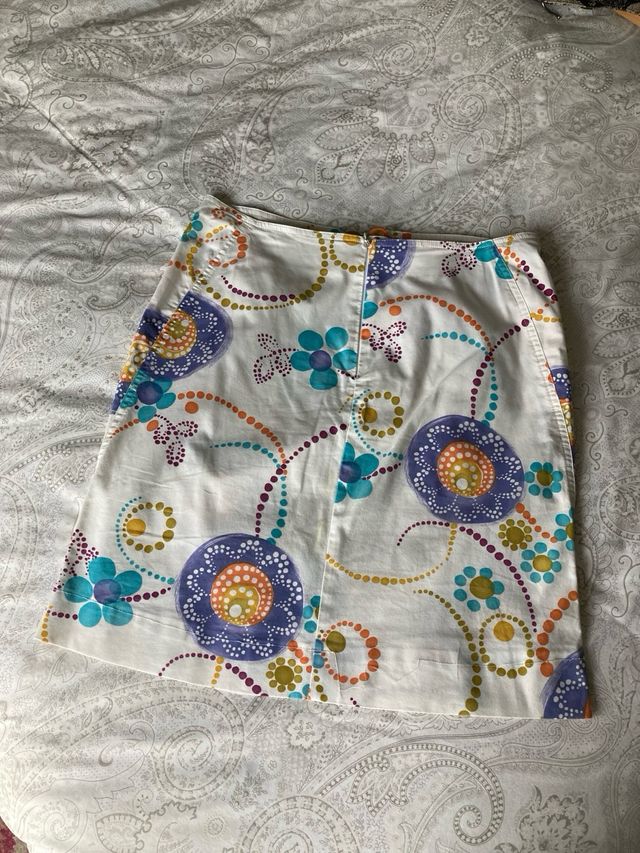 falda estampada algodon